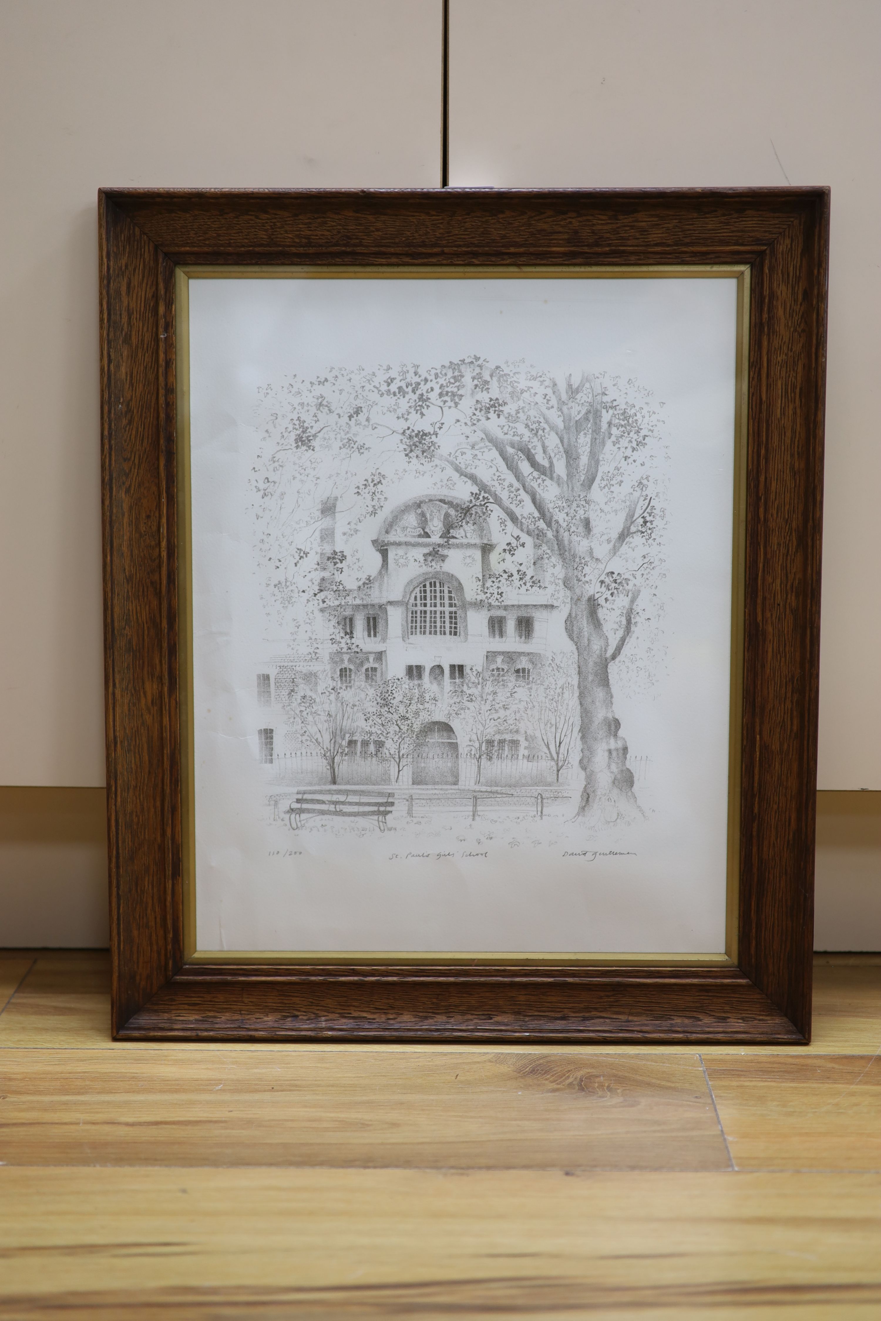 David William Gentleman RDI (b.1930), limited edition print, St Paul's Girls School, London, signed in pencil, 110/200, 44 x 34cm